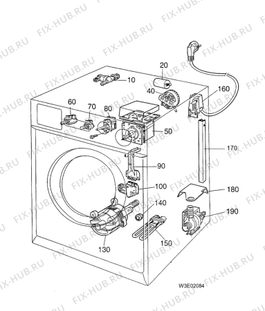 Взрыв-схема стиральной машины Zanussi FCS622C - Схема узла W30 Electrical details E